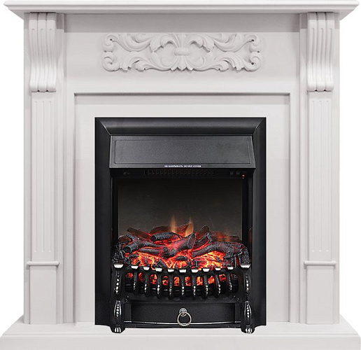 Royal Flame Venice с очагом Fobos FX Black фактурный белый_0