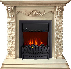 Royal Flame Adriana с очагом Aspen Black слоновая кость